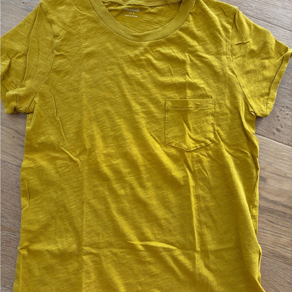 Madewell Mustard Yellow Crew Neck Tee